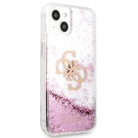 Guess 4G Logo Liquid Glitter Backcover iPhone 13 Mini - Pink