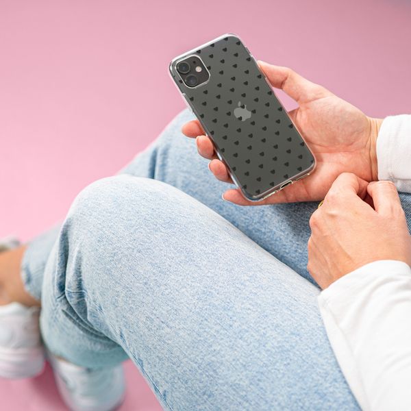 imoshion Design hoesje iPhone 12 Mini - Hearts All Over Black