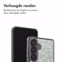 imoshion Design hoesje Samsung Galaxy S24 FE - Smoke Green Flowers