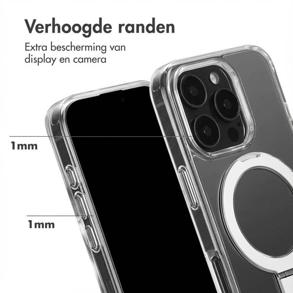 Accezz Ring Stand Backcover met MagSafe Apple iPhone 16 Pro Max - Transparant