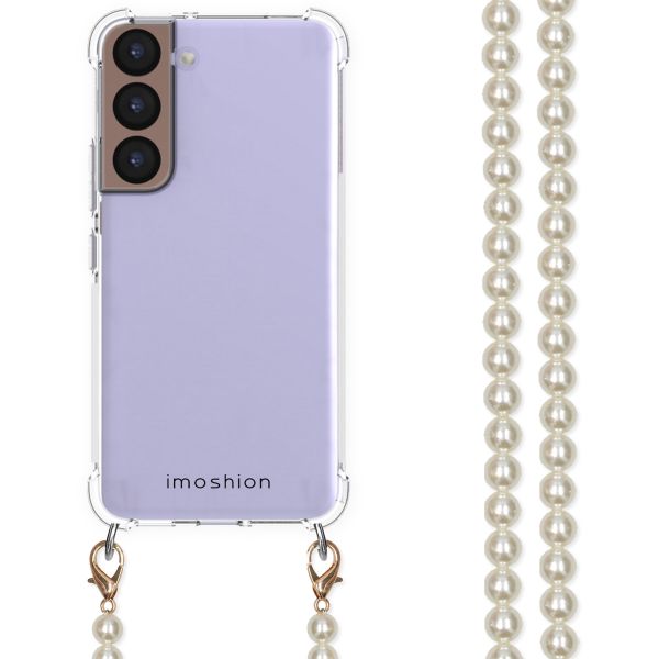 imoshion Backcover met koord - Parels Samsung Galaxy S22 - Transparant
