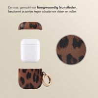 Selencia Sabi Case met panterprint  Apple Airpods 1 / 2 - Mocha Brown