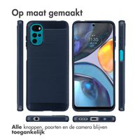 imoshion Brushed Backcover Motorola Moto G22 - Donkerblauw