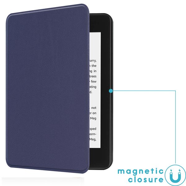 imoshion Slim Hard Case Bookcase Amazon Kindle Paperwhite (2018) - Donkerblauw