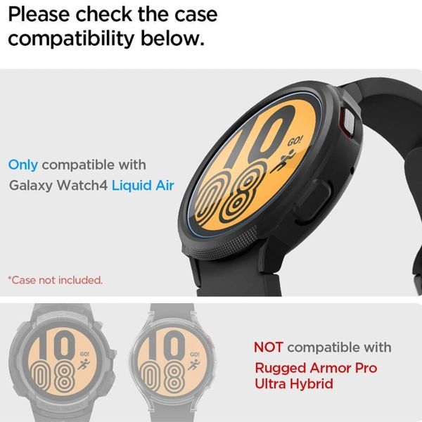 Spigen GlastR Slim HD Screenprotector 3 Pack Samsung Galaxy Watch 4 - 44mm