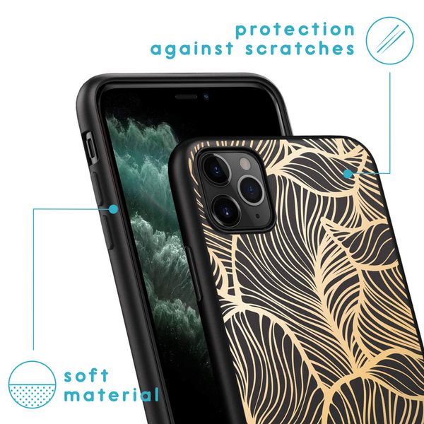 imoshion Design hoesje iPhone 11 Pro - Bladeren / Zwart