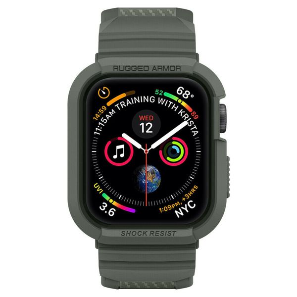 Spigen Rugged Armor™ Pro case Apple Watch 44 mm / 45 mm - Groen