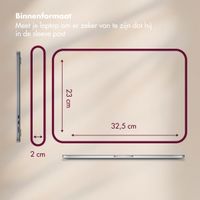 Selencia Corduroy Laptop hoes 13-14 inch - Laptopsleeve - Dark Rose