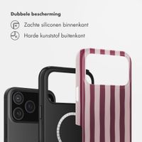 Selencia Vivid Backcover met MagSafe Apple iPhone 18 Pro Max / 17 Pro Max - Bonbon Stripe Raspberry