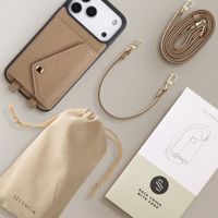 Selencia Sera Phone Case with Cord and Envelope Card Holder Apple iPhone 18 Pro Max / 17 Pro Max - Taupe
