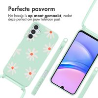 imoshion Siliconen design hoesje met koord Samsung Galaxy A15 (5G/4G) - Green Flower Distance