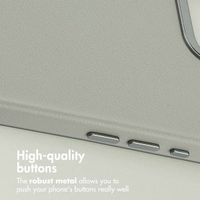 Accezz Leather Back Cover with MagSafe Apple iPhone 17e / 16e - Light Grey