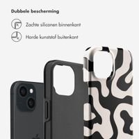 Selencia Vivid Tough Backcover iPhone 15  - Art Wave Black