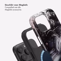 Selencia Vivid Backcover met MagSafe Apple iPhone 16 Pro - Chic Marble Black