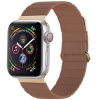 imoshion Magnetisch lederen bandje Apple Watch Series 1 t/m 9 / SE (38/40/41 mm) | Series 10 / 11 (42 mm) - Bruin