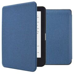 imoshion Canvas Sleepcover Bookcase Kobo Clara HD - Donkerblauw