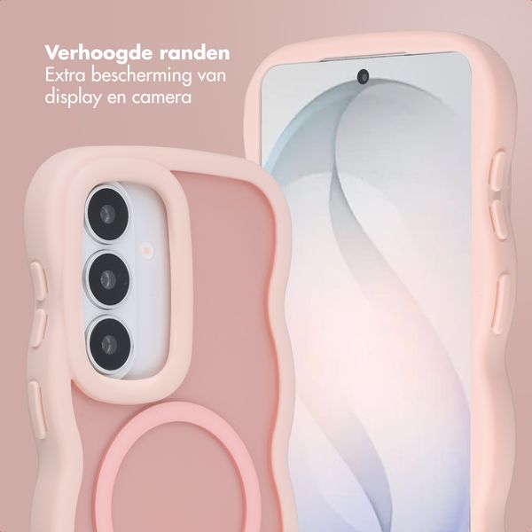 Selencia Wavy Backcover met MagSafe Samsung Galaxy S26 - Soft Pink