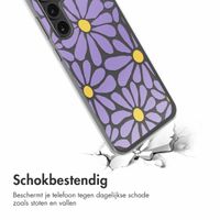 imoshion  Design hoesje Samsung Galaxy S23 FE - Tropical Violet Flowers Connect