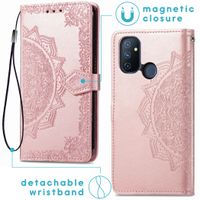 imoshion Mandala Bookcase OnePlus Nord N100 - Rosé Goud