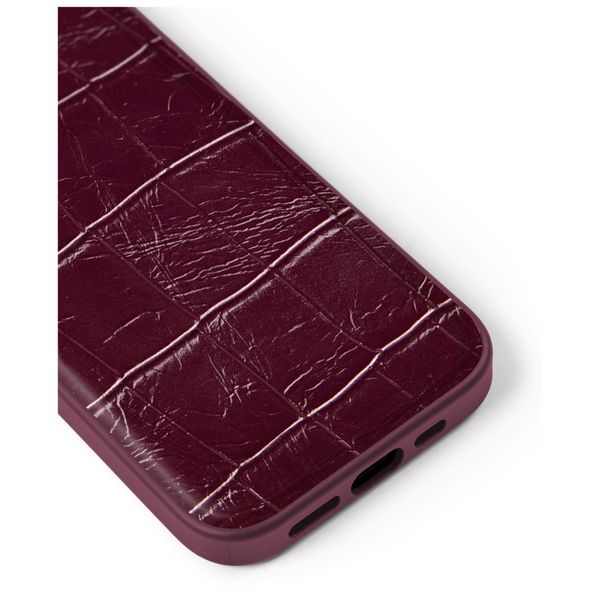 iDeal of Sweden Vegan Leather MagSafe Backcover Apple iPhone 13 / 13 Pro / 14 / 16e - Fine Wine Croco