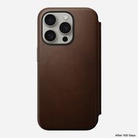 Nomad Modern Leather FolioBookcase Apple iPhone 15 Pro - Bruin