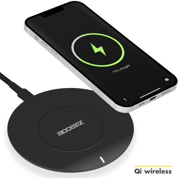 Accezz Qi Soft Touch Wireless Charger Samsung Galaxy S21 - Draadloze oplader - 10 Watt - Zwart