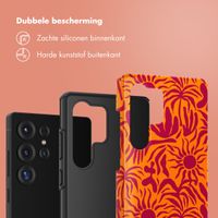 Selencia Vivid Tough Backcover Samsung Galaxy S25 Ultra - Tropical Vibes Apricot