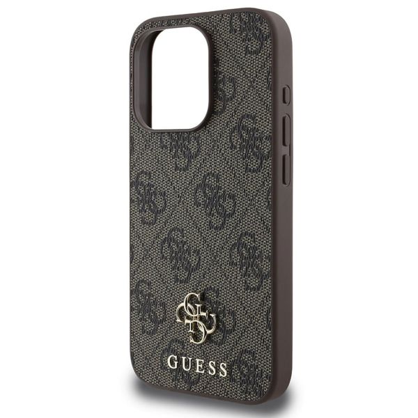 Guess 4G Metal Logo Backcover MagSafe Apple iPhone 15 Pro - Bruin