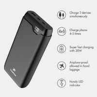 imoshion Powerbank 27,000 mAh - Quick Charge and Power Delivery - Black