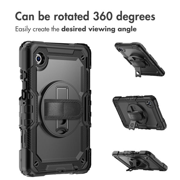 Accezz Rugged Back Cover with shoulder strap Samsung Galaxy Tab A11 Plus - Black