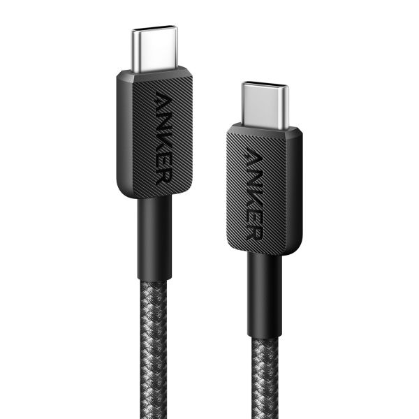 Anker USB-C naar USB-C kabel 322 | Gevlochten - 90 cm - Zwart