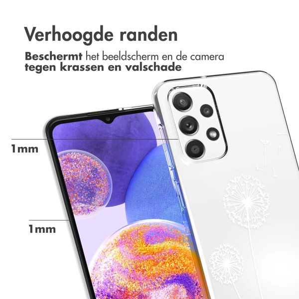 imoshion Design hoesje Samsung Galaxy A23 (5G) - Paardenbloem - Wit