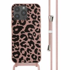 imoshion Siliconen design hoesje met koord iPhone 14 Pro Max - Animal Pink