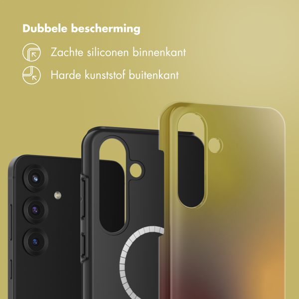 Selencia Vivid Backcover met MagSafe Samsung Galaxy S25 - Gradient Olive Dust