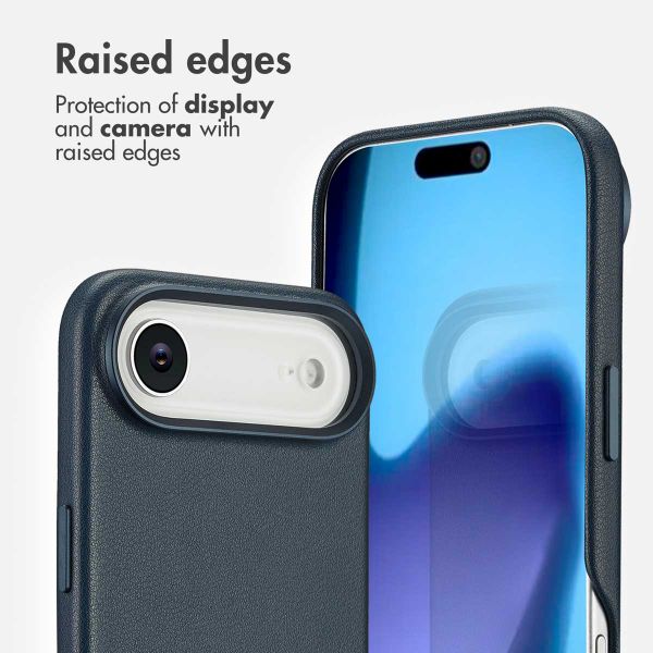 Accezz Leather Back Cover with MagSafe Apple iPhone Air - Nightfall Blue