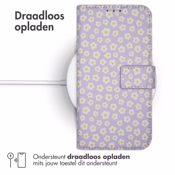 imoshion Design Bookcase Motorola Moto G34 - White Daisy