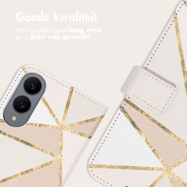 imoshion Design Bookcase Samsung Galaxy S25 Edge - Beige Graphic