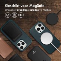 Accezz Vintage Leather Magsafe Backcover Apple iPhone 14 Pro - Smokey Green