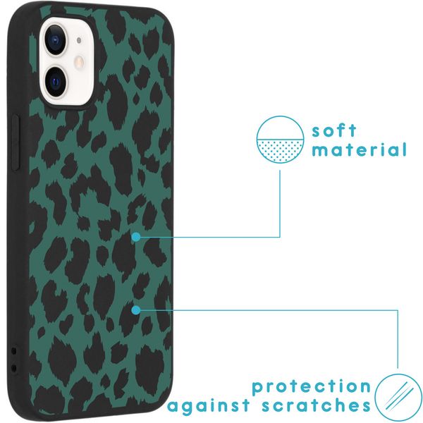 imoshion Design hoesje iPhone 12 Mini - Luipaard - Groen / Zwart