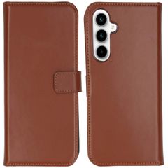 Selencia Echt Leren Bookcase Samsung Galaxy A55 - Lichtbruin