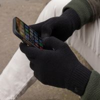 Selencia Knitted Touchscreen Handschoenen - One Size - Zwart