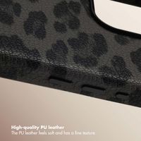 Selencia Sabi Back Cover Panther Print with MagSafe Apple iPhone 15 Pro Max - Midnight Black
