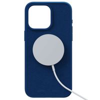 Njorð Collections Suède Comfort+ Case MagSafe iPhone 15 Pro Max - Blue