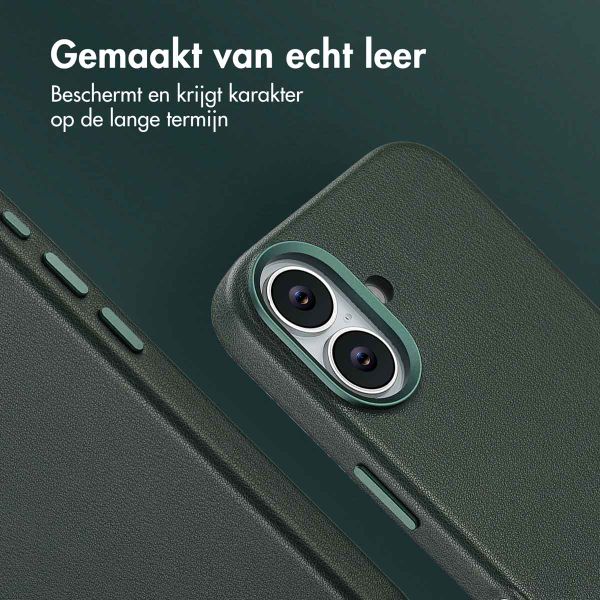 Accezz MagSafe Leather Backcover Apple iPhone 17 - Cedar Green