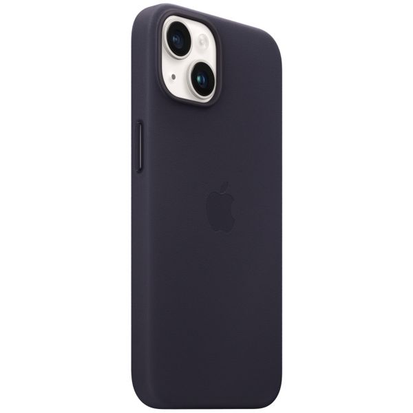 Apple Leather Back Cover with MagSafe Apple iPhone 14 - Ink