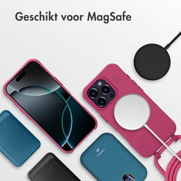 imoshion Color Backcover met afneembaar koord met MagSafe Apple iPhone 16 Pro - Raspberry