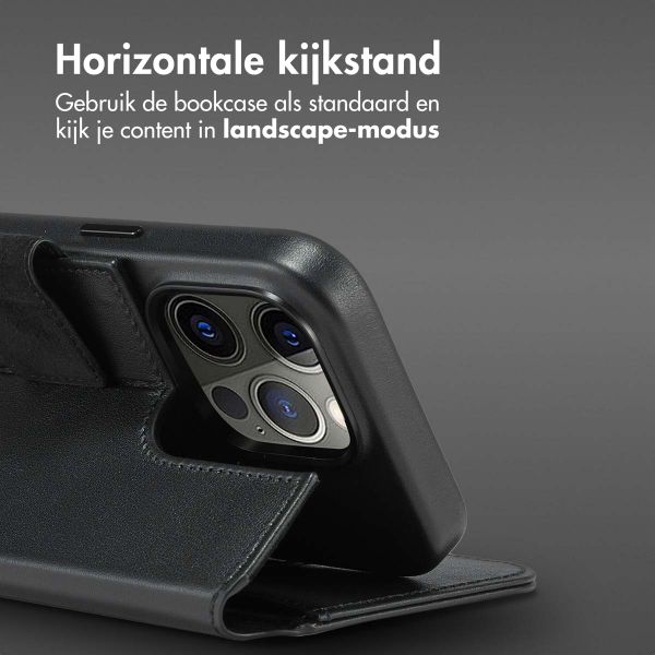 Accezz Leather Bookcase 2-in-1 met MagSafe Apple iPhone 14 Pro - Onyx Black