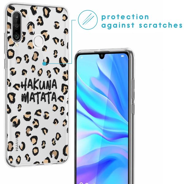 imoshion Design hoesje Huawei P30 Lite - Luipaard - Bruin / Zwart