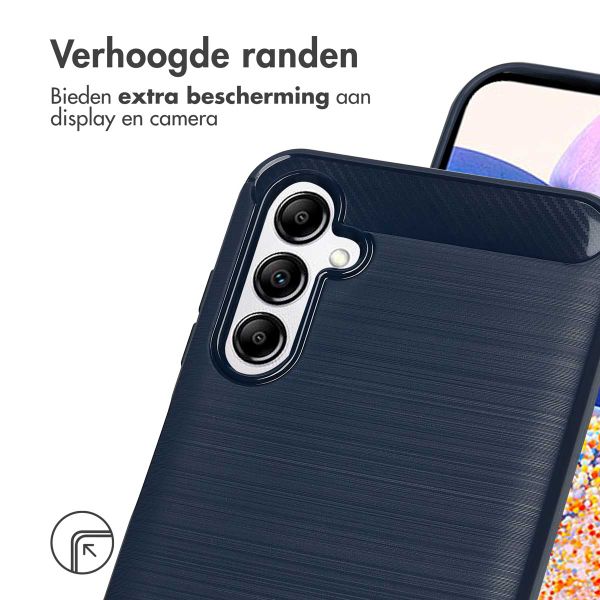 imoshion Brushed Backcover Samsung Galaxy A14 (5G/4G) - Donkerblauw