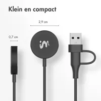 imoshion Oplader - USB-C en USB aansluiting - Power Delivery - 20 Watt + Samsung Galaxy Watch USB-C en USB-A laadkabel - 1 meter